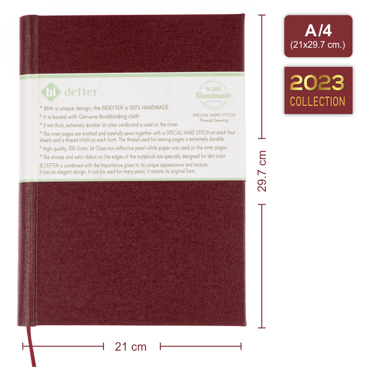 Çizgisiz Defter – (A/4) Gerçek Cilt Bezi