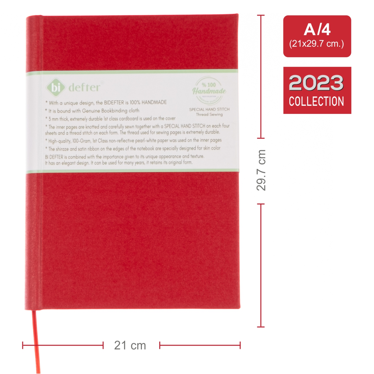 Çizgisiz Defter – (A/4) Gerçek Cilt Bezi