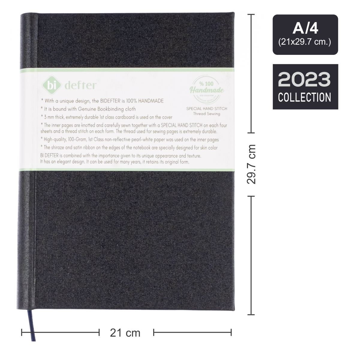 Çizgisiz Defter – (A/4) Gerçek Cilt Bezi