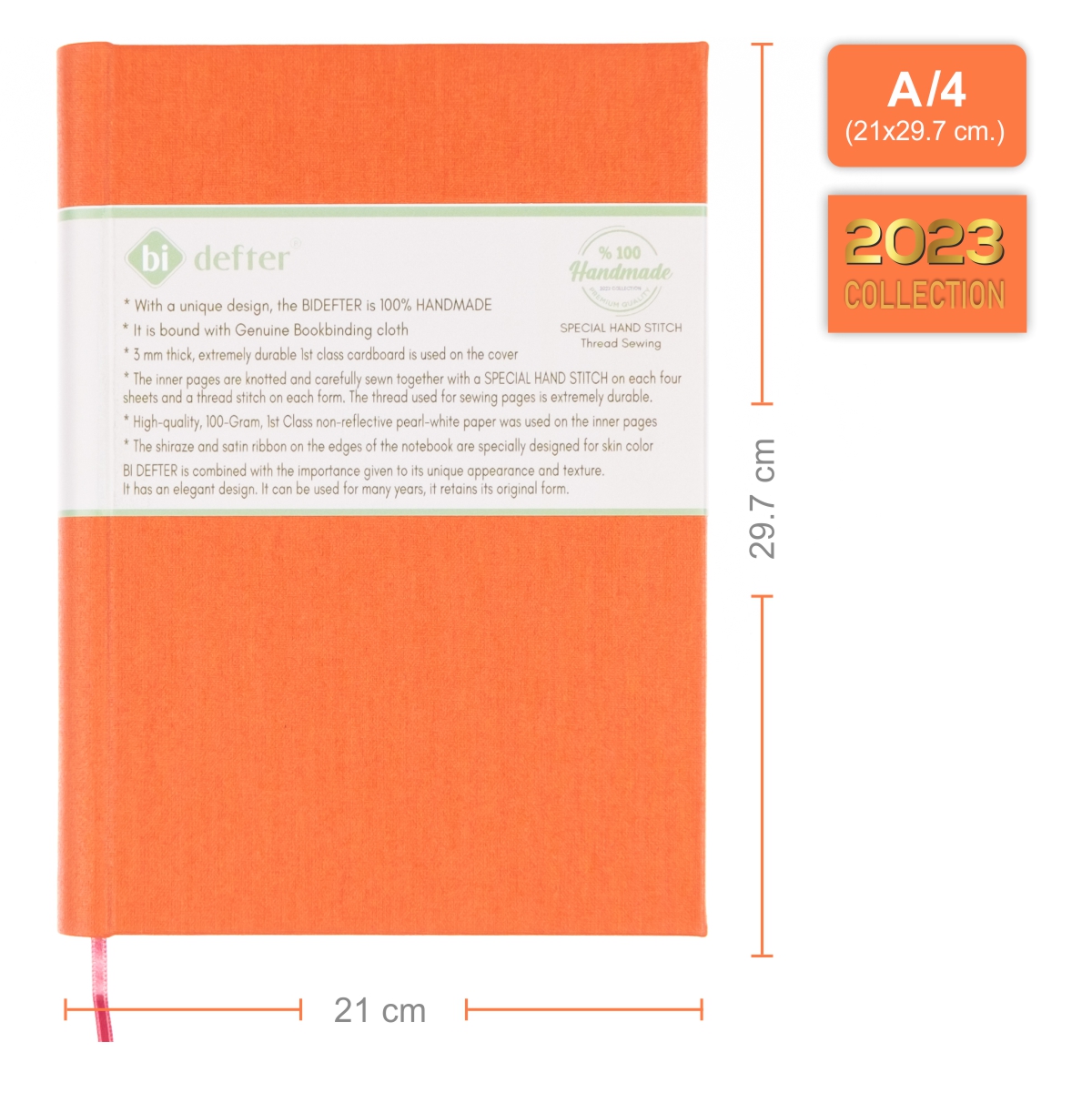 Çizgisiz Defter – (A/4) Gerçek Cilt Bezi