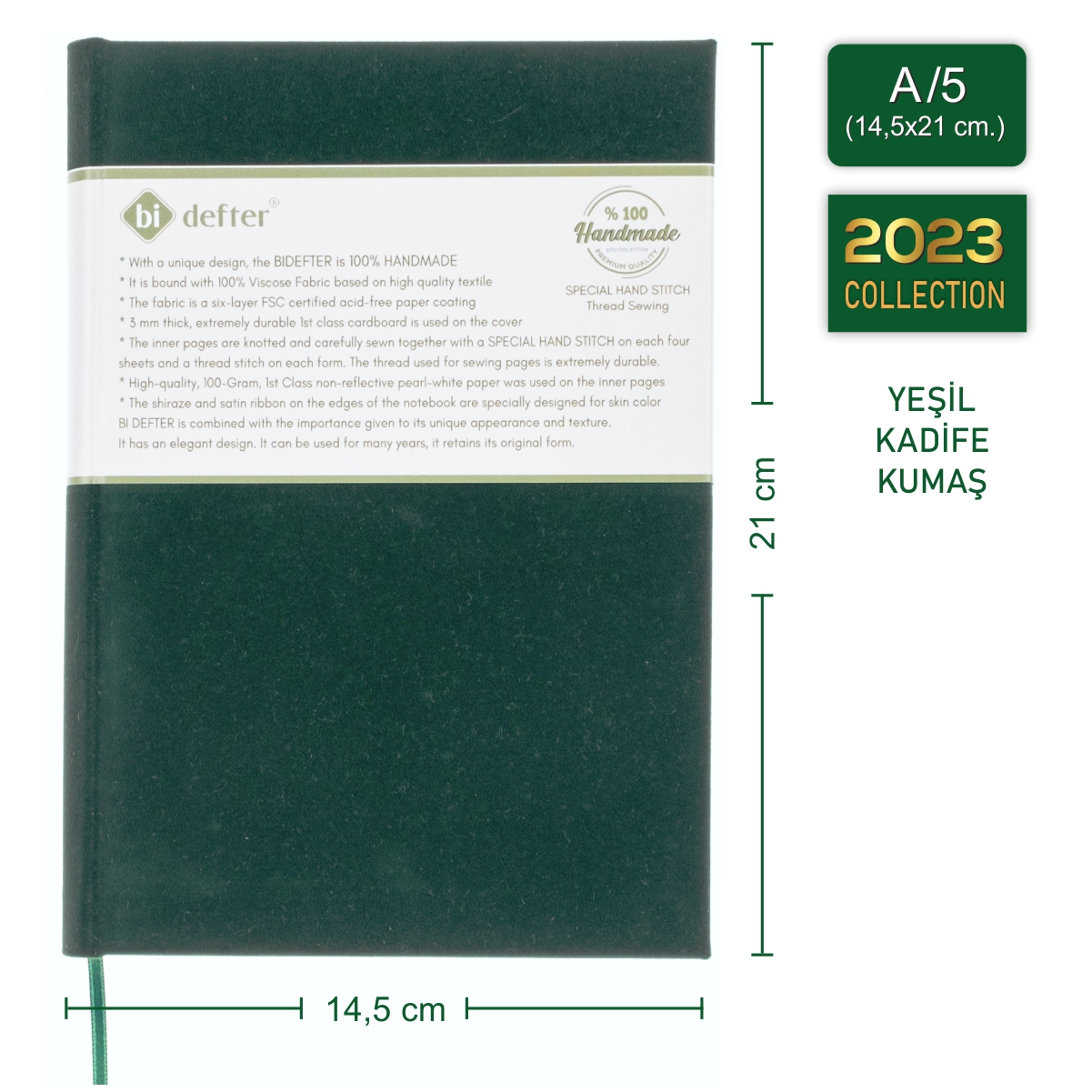 Noktalı Defter – Viskon Kumaş Ciltli