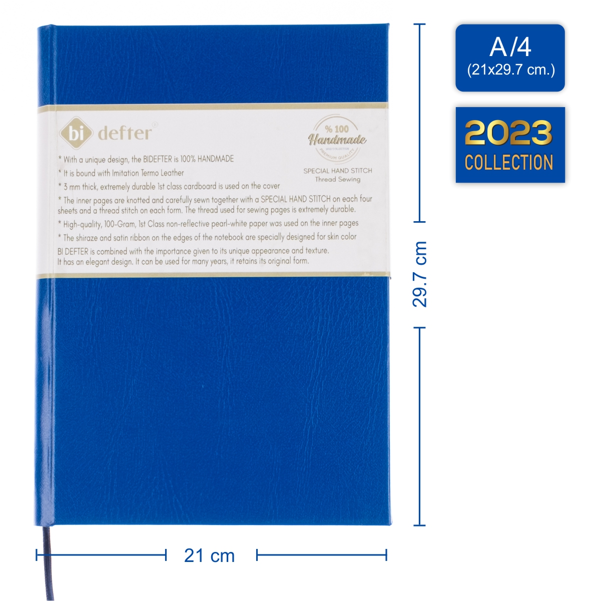 Çizgisiz Defter – (A/4) Termo Deri Ciltli